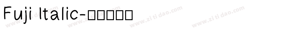 Fuji Italic字体转换